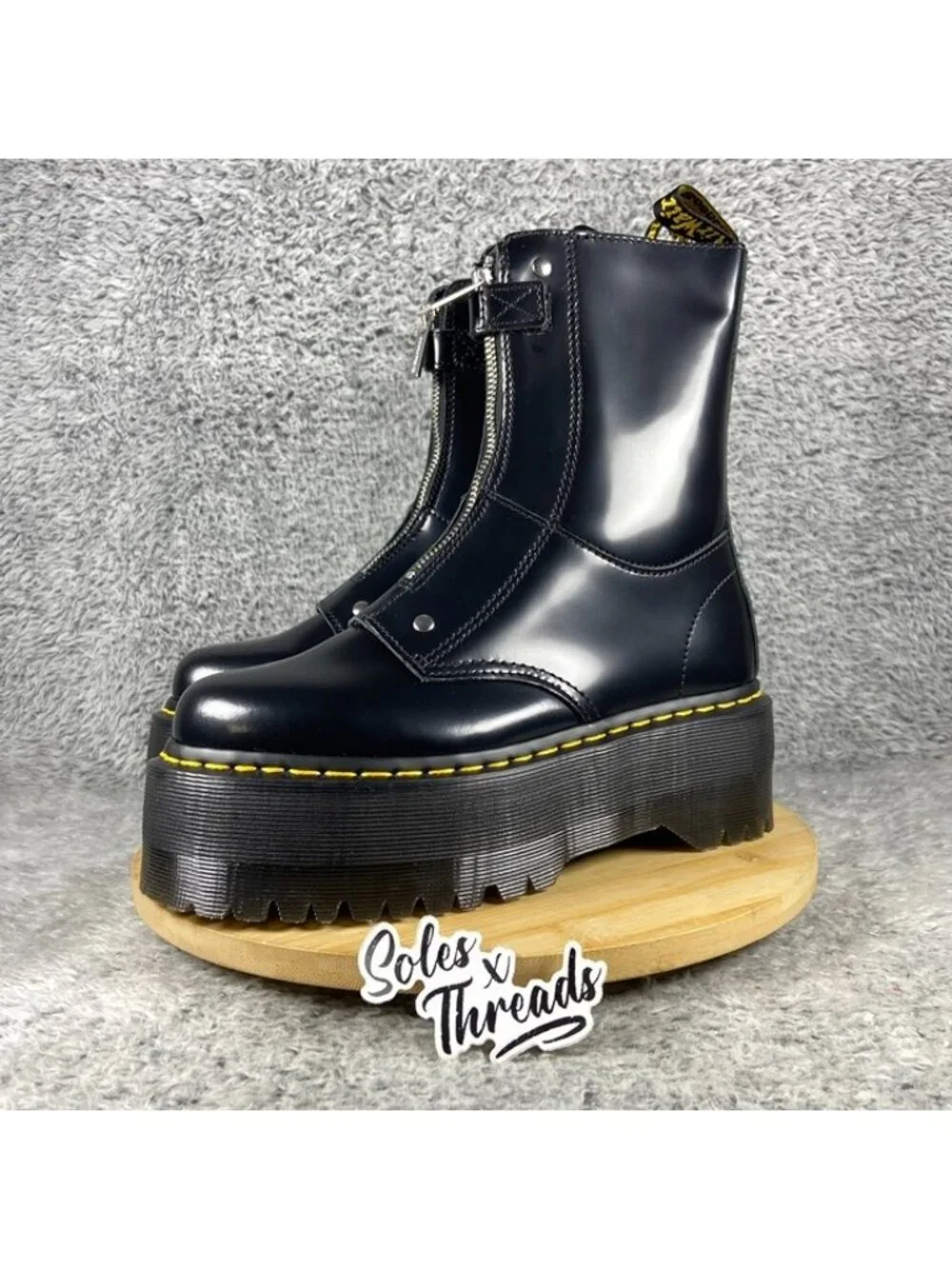 Dr. Martens Jetta Hi Max Platform Boots Size 6 Women Black